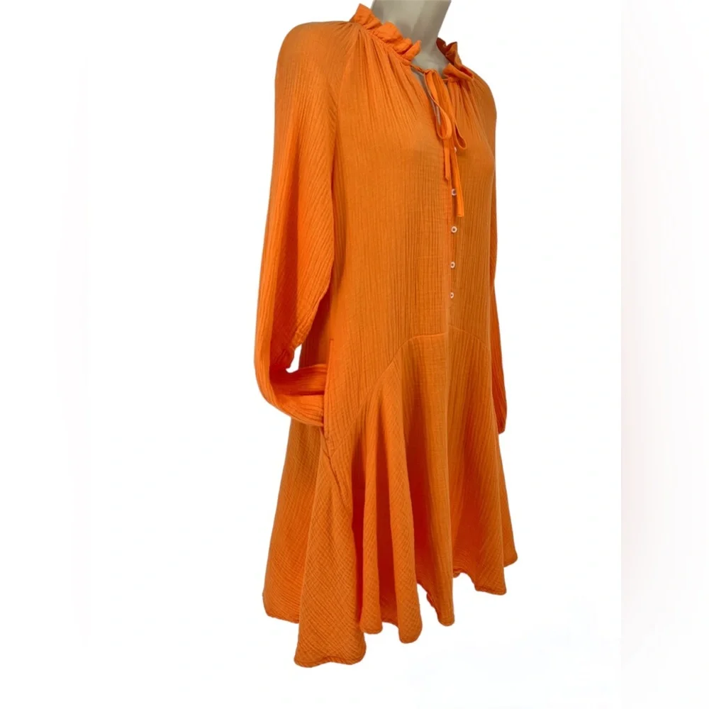 MAGASCHONI - Organic Cotton Gauze Cocktail Dress. - Picture 3 of 11